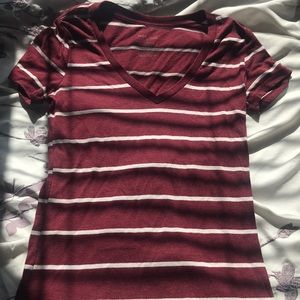 Striped v neck